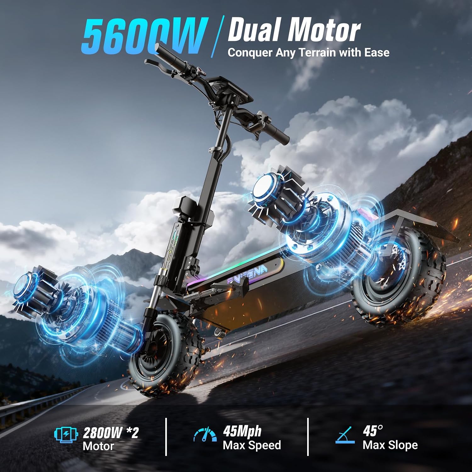 ONECNA GT7 – elektryczny skute – 60V 5600W Dual Motor Electric Scooter recenzja i cena
