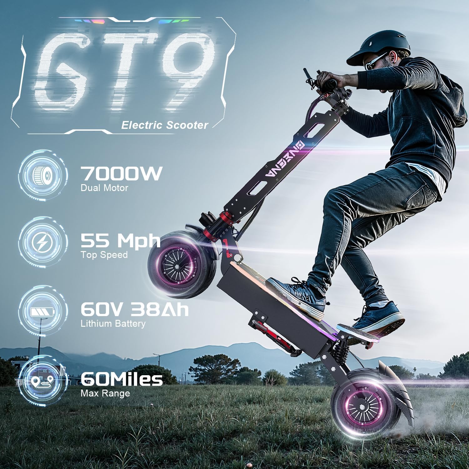 ONECNA NEW GT9 GT8 GT7 – elekt – 60V 5600W Dual Motor Electric Scooter recenzja i cena